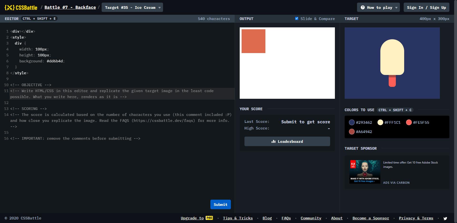 在线比拼 CSS