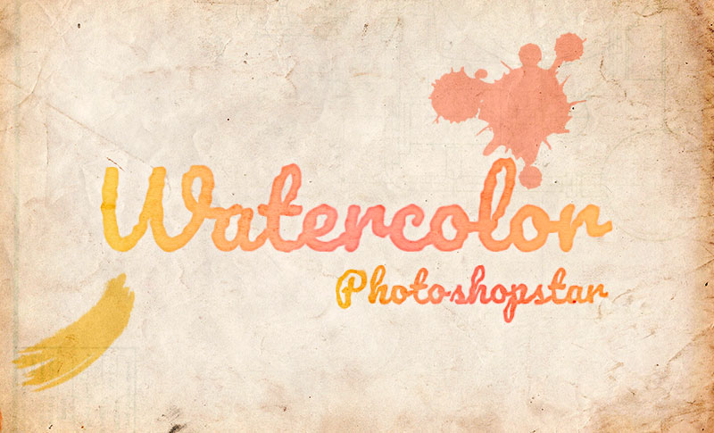 如何在Adobe Photoshop中创建水彩文字效果
